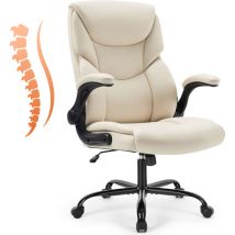 Sweetcrispy - Fauteuil de Bureau Cuir pu Chaise de Bureau Erconomique Hauteur Réglable Dossier Inclinable Rembourré