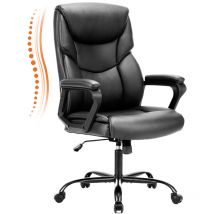 Sweetcrispy - Fauteuil de Bureau Cuir pu Chaise de Bureau Erconomique Hauteur Réglable Dossier Inclinable Rembourré