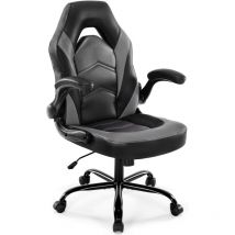 Sweetcrispy - Gaming Stuhl - Ergonomischer Gaming Sessel, Verstellbarer Drehbarer Gamingstuhl aus PU-Leder mit klappbaren Armlehnen, Geeignet für
