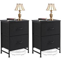Kommode mit Schubladen - kommoden & Sideboards für Schlafzimmer Geeignet, Komodenschrank mit 2Schubladen, Stoffkommode mit Stabilem Stahlrahmen,