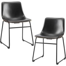 Sweetcrispy - Tabouret de bar , Lot de 2 Chaises de Bar, Tabourets Hauts, chaise rembourrée avec dossier, Siège de Cuisine, métal facile à assembler