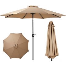Sonnenschirm mit uv Schutz Schutzhülle Kurbel Knickbar Alu Rund Balkon Terrasse Garten Balkonschirm Kurbelschirm Marktschirm - Sweetcrispy