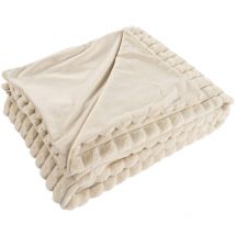 Sweety - plaid - 150x200 cm - en velours - beige