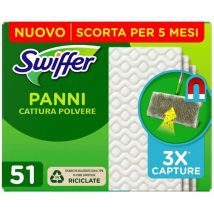 Panni Catturapolvere, 51 Panni Microfibra Dry, Panni Cattura Polvere e Sporco, Ottimo per Tutti i Tipi di Pavimenti e per i Peli Di Animali, Fino al