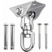 Swing Chair, Stainless Steel Rotatable Hammock Swing Hanger Hook Fixed Plate Hanging Chair Kit Accessory