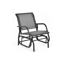 Gymax - Swing Glider Chair Outdoor Single Rocking Chair Patio Chair Garden