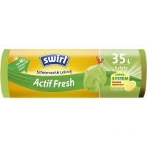 Sacs poubelle Swirl Actif Fresh au parfum de citron 35 l 9 pièces
