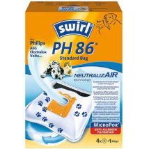 Swirl PH 86 Neutralizair – Volumen-Staubsauger mit MicroPor Plus Filtration – 4 Beutel