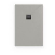 Swiss Aqua Technologies Alek Plato de ducha rectangular 140x90cm con sifón, en mármol fundido, Gris (SATALEK14090S-S)