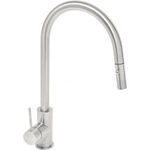 Swiss Aqua Technologies - Aurum mitigeur évier à levier sur pied 44 cm avec douchette extractible 2 jets, inox (SATBAUR286NRZ)