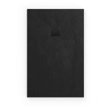 B-Way Rechteckige Duschwanne 140x90cm mit Siphon, aus Gussmarmor, Schwarz (SATALEK14090-S) - Swiss Aqua Technologies