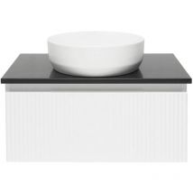 Swiss Aqua Technologies - Badezimmermöbel mit Kunststeinplatte sat Evolution 78x30x44,8 cm mattweiß (SATEVO80WMTK)