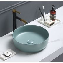 Swiss Aqua Technologies - Countertop washbasin set 39x39x12 cm without overflow + Infinitio matte green free-flow waste SetSATINF-vert