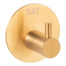 Selbstklebender Wandhaken aus Edelstahl, gebürstetes Gold (HACEKNALEP1KBZ) - Swiss Aqua Technologies