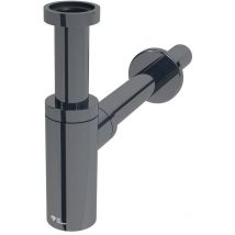 Dark siphon de lavabo design métal 5/4 DN32, gun métal (satausda) - Swiss Aqua Technologies