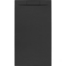 Swiss Aqua Technologies - Fusion Duschwanne 120x80cm Aus Gussmarmor, Schwarz (satfu12080g)
