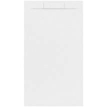 Swiss Aqua Technologies - Fusion 120x90cm Plato de Ducha de Mármol Fundido con Sifón, Blanco (SATFU12090BL-S)