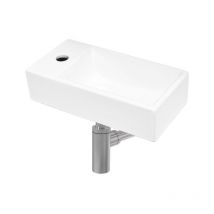 Swiss Aqua Technologies Hängendes Handwaschbecken-set Mit Hahnloch 40,5x20,5 + Siphon (satbre4020sl-set2)