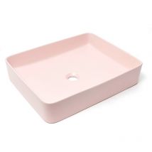 Infinitio Aufsatzwaschbecken 50 x 40 x 11 cm, ohne Überlauf, matt rosa (SATINF5040PM) - Swiss Aqua Technologies