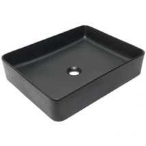 Infinitio Vasque à poser 50x40 cm, sans trop-plein, Noir mat (SATINF5040BKM) - Swiss Aqua Technologies