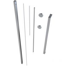 Swiss Aqua Technologies - Kit de instalación para cabina de ducha Walk-in Xmotion con perfil, asa, raíles y ruedas, Cromo