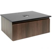 Swiss Aqua Technologies Meuble de salle de bain avec comptoir en granit SAT Evolution 78x30x44,8 cm noyer mat (SATEVO80NAZ)