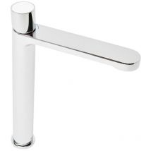 Swiss Aqua Technologies - Mitigeur de lavabo xl Fusion avec levier de vidange en verre blanc (SATBSFU285BS)