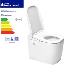 Swiss Aqua Technologies OptimFlush Hybrid-Toilette mit integriertem Tank und Fallbremssitz (SATOFSHFS3)