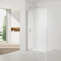 Swiss Aqua Technologies - Pared corredera x-motion 110x200cm Crystal Glass 8 mm antical, con brazos y perfiles cromados pulidos (SATBWIXM1)