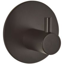 Patère murale adhésive en acier inoxydable, noir mat (HACEKNALEP1KMC) - Swiss Aqua Technologies