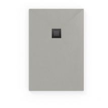 Swiss Aqua Technologies Alek Piatto doccia rettangolare 120x90cm con sifone, in fusione di marmo, Grigio (SATALEK12090S-S)