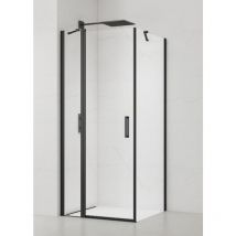 Swiss Aqua Technologies - Fusion 80x80cm set anticalcare per porte/pareti a bilico con profili neri opachi (SATFUDP80S80C)