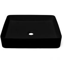 Swiss Aqua Technologies - Set Aufsatzwaschbecken Infinitio 50x40 cm + Ablaufgarnitur, Mattschwarz (SATINF5040BKM-SETBP)