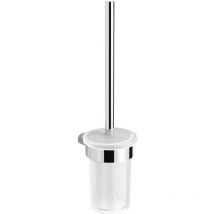 Swiss Aqua Technologies - Simply r Wand-WC-Bürste mit Glashalter, Chrom (SATDSIMR37)