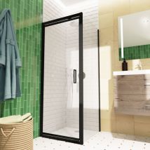 Tex-c Kompakttür-/Seifenkombination 100x90cm mit Antikalk-System und mattschwarzen Profilen (SATTEXC100S90C) - Swiss Aqua Technologies