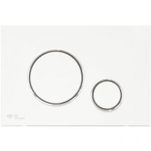 Swiss Aqua Technologies - Two-touch flush plate, white/glossy chrome (SATAT70)