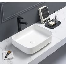 Swiss Aqua Technologies Infinitio Freistehendes Waschbecken 50 X 39 X 13 Cm Ohne Überlauf, Mattweiß (satinf5039m)