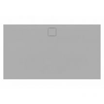 Swiss Aqua Technologies Vision 140x90cm rechteckige, ultraflache Duschwanne, 3 cm, rutschfeste Oberfläche, gegossener Marmor, grau (SATSVVI14090S)