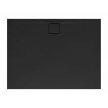 Vision Duschwanne 100 x 90 cm + Siphon Eslim90. Gussmarmor, schwarz (SATSVVI10090C-S) - Swiss Aqua Technologies