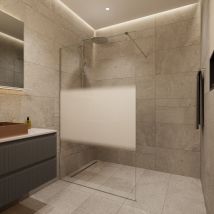 Swiss Aqua Technologies - Walk-in 120x200cm, Halbpoliertes Glas Crystal Glass 8 Mm Antikalk, Mit Armen Und Profilen In Glanzchrom (satbwi120mppr)