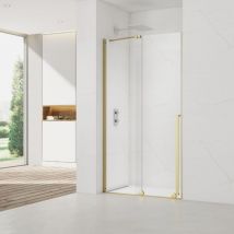 X-motion Duschtür 140x200cm Schwebend, Antikalk Mit Profil Hochglanz Gold (satbwixm140nikaz) - Swiss Aqua Technologies
