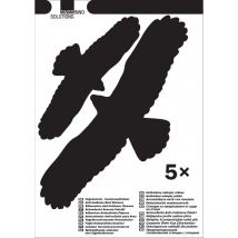 Swissinno Solution - Swissinno 1 705 001 Autocollant image d'oiseau pour fenetre 5 pièces