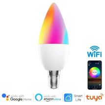Tuya Lampadina led Smart Wifi E14 a Candela rgbcw