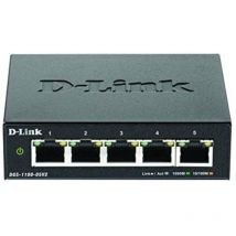 Dlink - D-Link DGS-1100-05V2/E 5-Port Gigabit Smart Switch - Switch