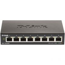 D-Link DGS-1100-08V2 Switch administrable smart Gigabit 8 ports avec prise en charge vlan, fonctionnalités de couche 2, QoS, 802.3az eee, sans