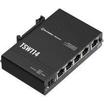 Teltonika - TSW114 Commutateur PoE+ rail din 1 port Gibabit 4 ports Gigabit PoE+ (TSW114000000)