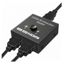 HDMI 4K 60Hz, Splitter HDMI Aluminum Commutateur HDMI Bidirectionnel Manuel 1 Entrée 2 Sorties ou 2 Entrées 1, Support 4K 3D 1080P HDCP 2.2 HDR avec