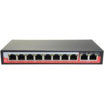 Safire - Switch PoE 8 porte PoE + 2 Uplink RJ45 10/100 Mbps