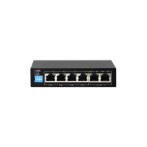 SWITCH DE RED PoE 4 PUERTOS LAN ETHERNET RJ45 10/100 MBPS VÍDEO VIGILANCIA
