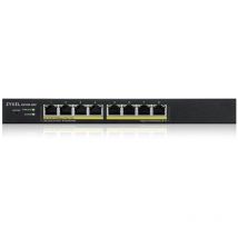 Zyxel - GS1915-8EP, commutateur Intelligent en Mode Hybride GbE PoE à 8 Ports, Autonome ou NebulaFlex Cloud, 60 Watts 802.3at, Ordinateur de Bureau,